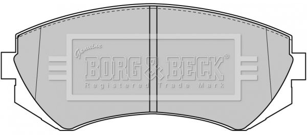 BORG & BECK Комплект тормозных колодок, дисковый тормоз BBP1611